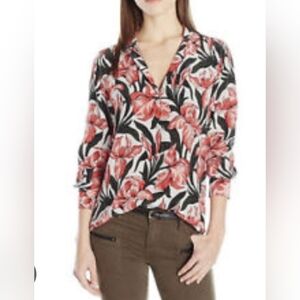 100% Silk Floral Equipment Shirt